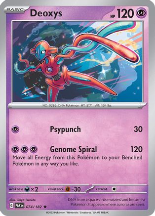 Deoxys 074/182 - Reverse Holofoil SV04 Paradox Rift - Rare