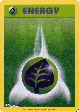 Basic Grass Energy 033/034 - Holofoil Trading Card Game Classic - Classic Collection