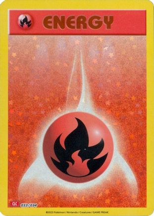Basic Fire Energy 033/034 - Holofoil Trading Card Game Classic - Classic Collection