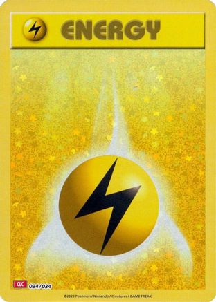 Basic Lightning Energy 034/034 - Holofoil Trading Card Game Classic - Classic Collection