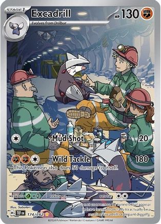 Excadrill 174/162 - Holofoil SV05 Temporal Forces - Illustration Rare