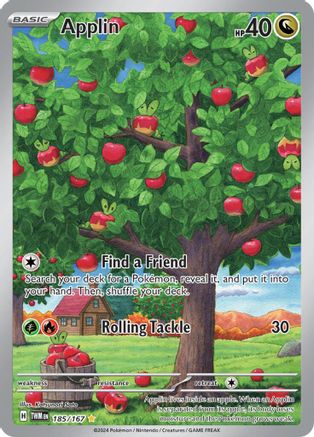 Applin 185/167 - Holofoil SV06 Twilight Masquerade - Illustration Rare