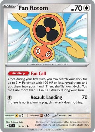 Fan Rotom 118/142 SV07 Stellar Crown - Common