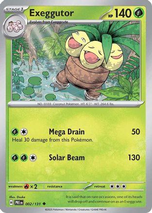 Exeggutor 002/131 SV Prismatic Evolutions - Uncommon