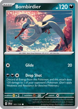 Bombirdier 101/159 - Reverse Holofoil SV09 Journey Together - Common