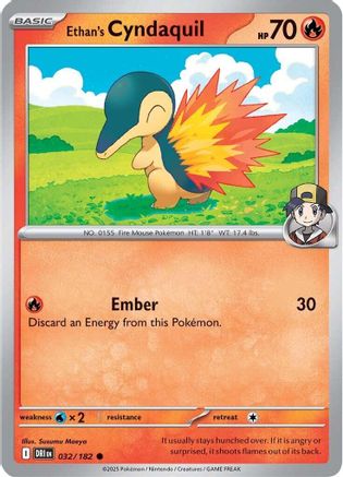 Ethan's Cyndaquil 032 SV10 Destined Rivals - Common