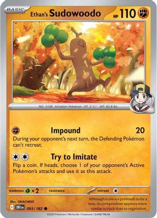 Ethan's Sudowoodo 093 SV10 Destined Rivals - Common