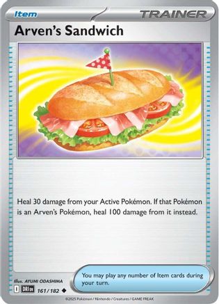Arven's Sandwich 161 - Reverse Holofoil SV10 Destined Rivals - Uncommon