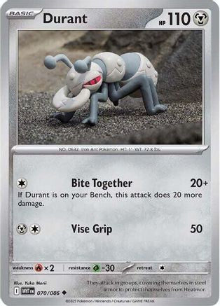 Durant 068/086 - Reverse Holofoil SV White Flare - Uncommon