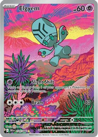 Elgyem 126/086 - Holofoil SV Black Bolt - Illustration Rare