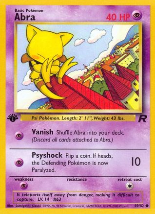 Abra 049/82 - 1st Edition Team Rocket - Common