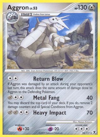 Aggron 014 - Reverse Holofoil Rising Rivals - Rare