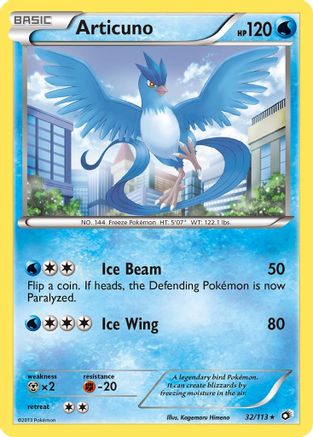 Articuno 032/113 - Reverse Holofoil Legendary Treasures - Holo Rare