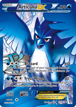 Articuno EX (Team Plasma) (132 Full Art) 132 - Holofoil Plasma Storm - Ultra Rare