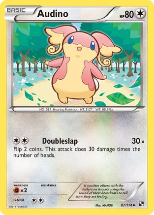 Audino 087/114 - Reverse Holofoil Black and White - Uncommon