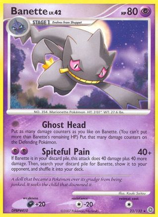 Banette 023 - Reverse Holofoil Secret Wonders - Rare