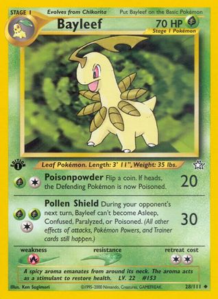 Bayleef (28) 028/111 - 1st Edition Neo Genesis - Uncommon