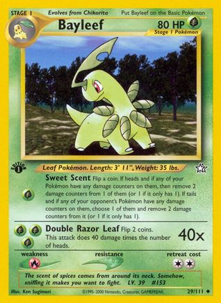 Bayleef (29) 029/111 - 1st Edition Neo Genesis - Uncommon
