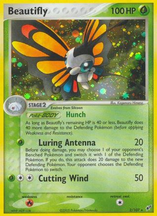 Beautifly 002 Deoxys - Holo Rare
