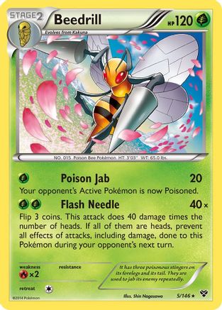 Beedrill 005 XY Base Set - Rare