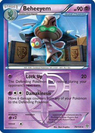 Beheeyem (Team Plasma) 070 - Reverse Holofoil Plasma Storm - Rare