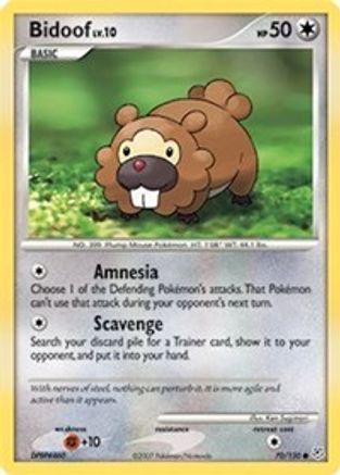 Bidoof 070/130 - Reverse Holofoil Diamond and Pearl - Common