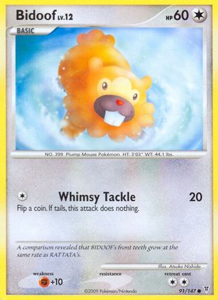 Bidoof 091 - Reverse Holofoil Supreme Victors - Common