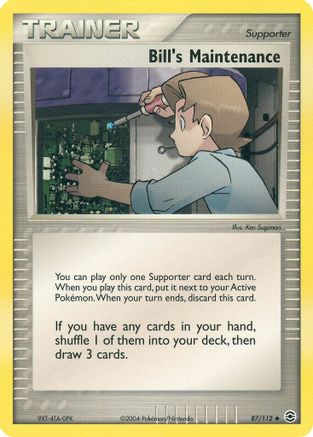 Bill's Maintenance 087 - Reverse Holofoil FireRed & LeafGreen - Uncommon