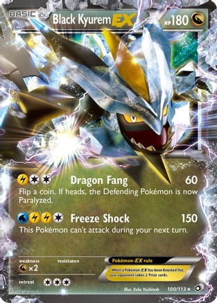 Black Kyurem EX 100 - Holofoil Legendary Treasures - Ultra Rare