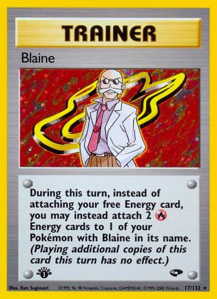 Blaine (17) 017/132 - Unlimited Holofoil Gym Challenge - Holo Rare