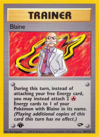 Blaine (100) 100/132 - 1st Edition Gym Challenge - Rare