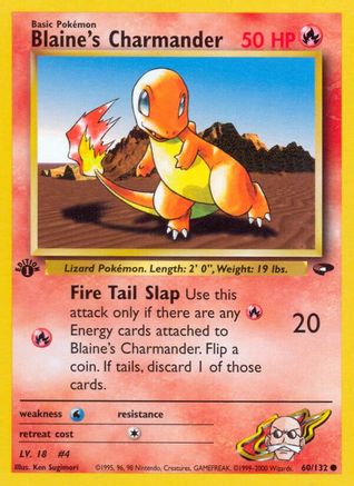 Blaine's Charmander 060/132 - 1st Edition Gym Challenge - Common