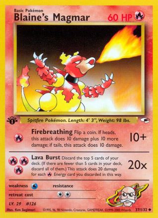 Blaine's Magmar 037/132 - Unlimited Gym Heroes - Uncommon