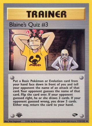 Blaine's Quiz #3 112/132 - Unlimited Gym Challenge - Uncommon