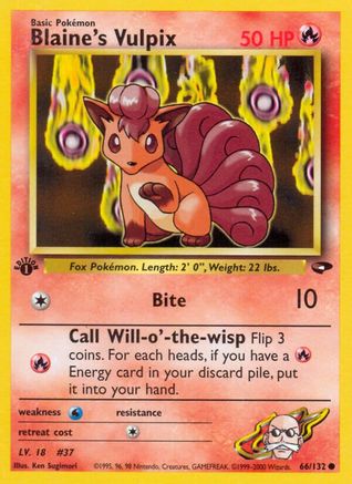 Blaine's Vulpix 066/132 - Unlimited Gym Challenge - Common