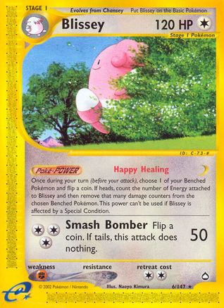 Blissey 006 - Reverse Holofoil Aquapolis - Rare