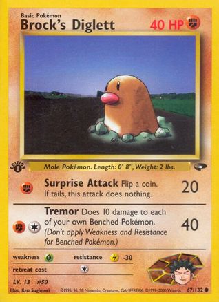 Brock's Diglett 067/132 - Unlimited Gym Challenge - Common