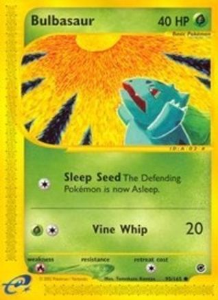 Bulbasaur (95) 095/165 - Reverse Holofoil Expedition - Common