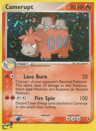Camerupt 004 - Holofoil Ruby and Sapphire - Holo Rare