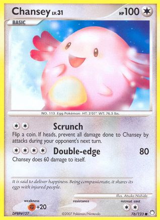 Chansey 076/123 - Reverse Holofoil Mysterious Treasures - Common