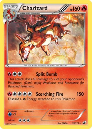 Charizard 019/113 - Reverse Holofoil Legendary Treasures - Holo Rare