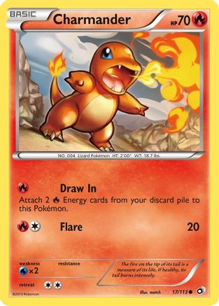 Charmander 017/113 - Reverse Holofoil Legendary Treasures - Common