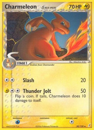 Charmeleon (Delta Species) 030/100 - Reverse Holofoil Crystal Guardians - Uncommon