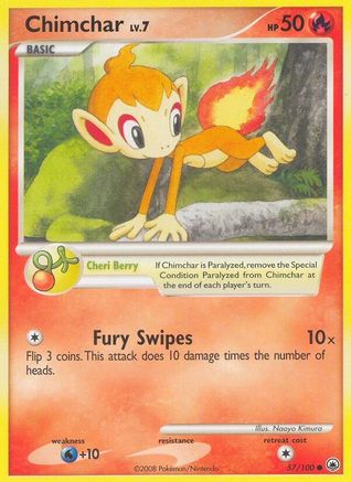 Chimchar (57) 057 - Reverse Holofoil Majestic Dawn - Common