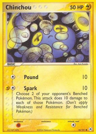 Chinchou 056/101 - Reverse Holofoil Hidden Legends - Common