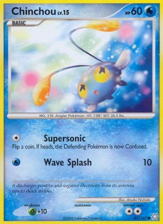 Chinchou (87) 087 - Reverse Holofoil Legends Awakened - Common