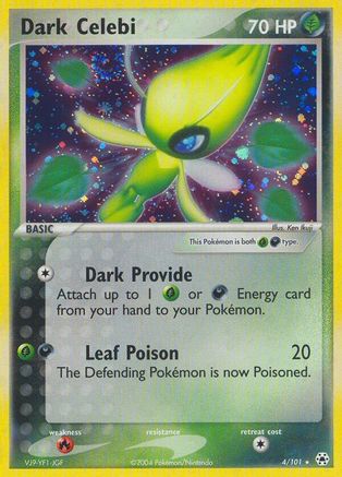 Dark Celebi 004/101 - Holofoil Hidden Legends - Holo Rare