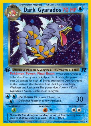 Dark Gyarados (8) 008/82 - Unlimited Holofoil Team Rocket - Holo Rare