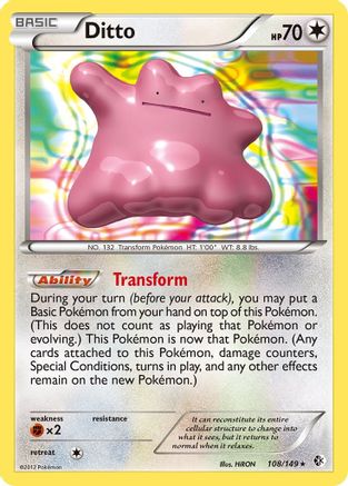 Ditto 108 - Reverse Holofoil Boundaries Crossed - Holo Rare