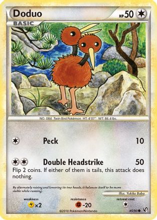 Doduo 045 - Reverse Holofoil Undaunted - Common